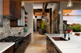 beautiful wood fridge in custom home in phoenix