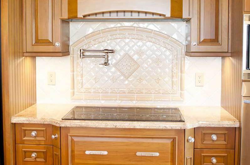 Warm kitchen in custom home in Phoenix