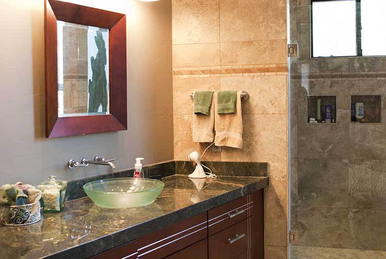 Bathroom sink of custom home in Phoenix