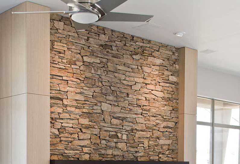 fireplace of modern custom home in Phoenix