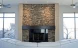 Beautiful modern fireplace of custom home in Phoenix